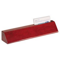 10.5" Red Piano Finish Desk Wedge w/ Business Card Holder